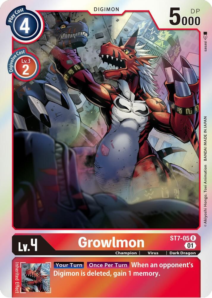 Growlmon - Starter Deck 07: Gallantmon (ST-7) Starter Deck 07: Gallantmon