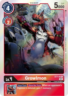 Growlmon - Starter Deck 07: Gallantmon (ST-7) Starter Deck 07: Gallantmon