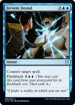 Fervent Denial 086/302 - Commander 2019 Singles