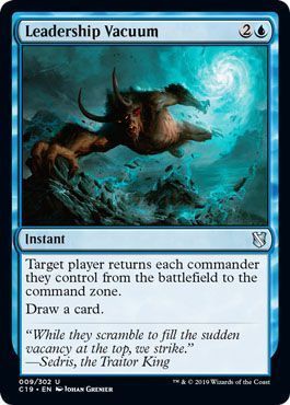 Leadership Vacuum 009/302 Commander 2019 Singles