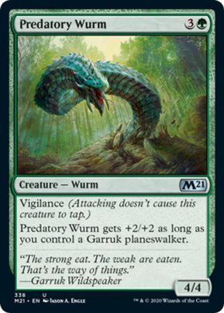 Predatory Wurm 338 - Planeswalker Deck Magic 2021 (M21) Singles