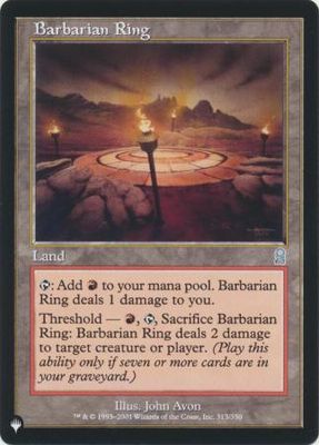 Barbarian Ring 313/350 - The List The List Singles