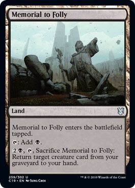 Memorial to Folly 259/302 Commander 2019 Singles