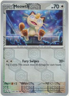 Meowth - 048/064 - Common Reverse Holo Shrouded Fable Reverse Holo Singles