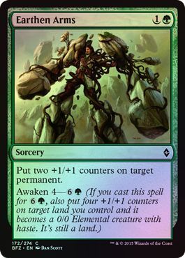 Earthen Arms 172/274 - Foil Battle for Zendikar Foil Singles