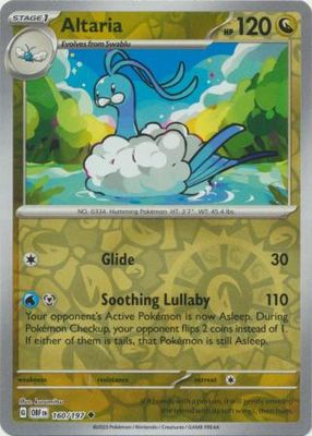 Altaria - 160/197 - Uncommon Reverse Holo Scarlet &amp; Violet: Obsidian Flames Reverse Holo Singles