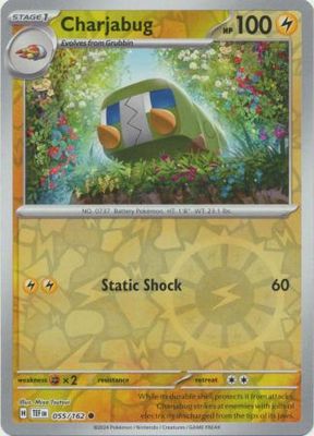 Charjabug - 055/162 - Common Reverse Holo Scarlet &amp; Violet: Temporal Forces Reverse Holo Singles