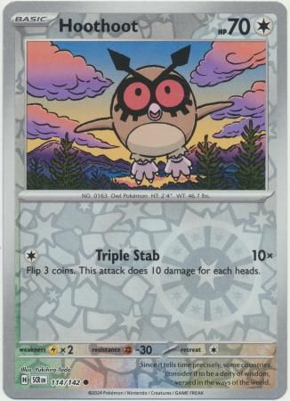 Hoothoot - 114/142 - Common Reverse Holo