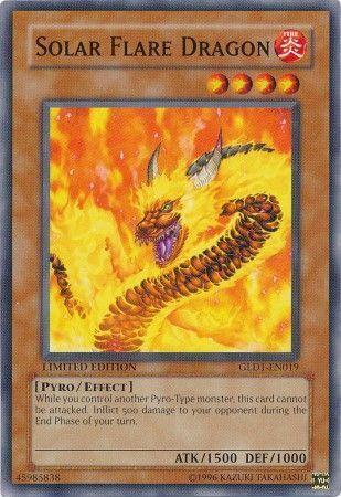 Solar Flare Dragon - GLD1-EN019 - Common Gold Series 1 (2008) [GLD1]