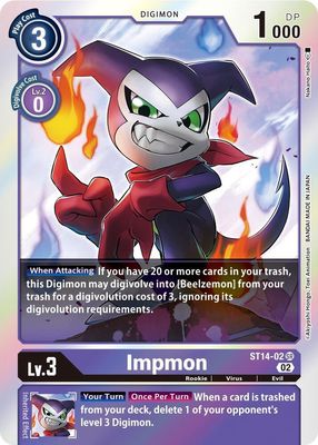 SH Impmon - Starter Deck 14: Beelzemon Advanced Deck Set (ST-14) Starter Deck 14: Beelzemon Advanced Deck Set