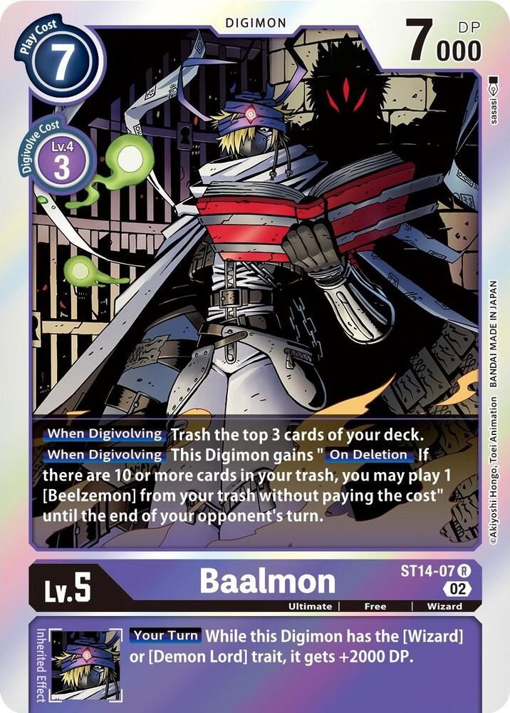 Baalmon - Starter Deck 14: Beelzemon Advanced Deck Set (ST-14) Starter Deck 14: Beelzemon Advanced Deck Set foil