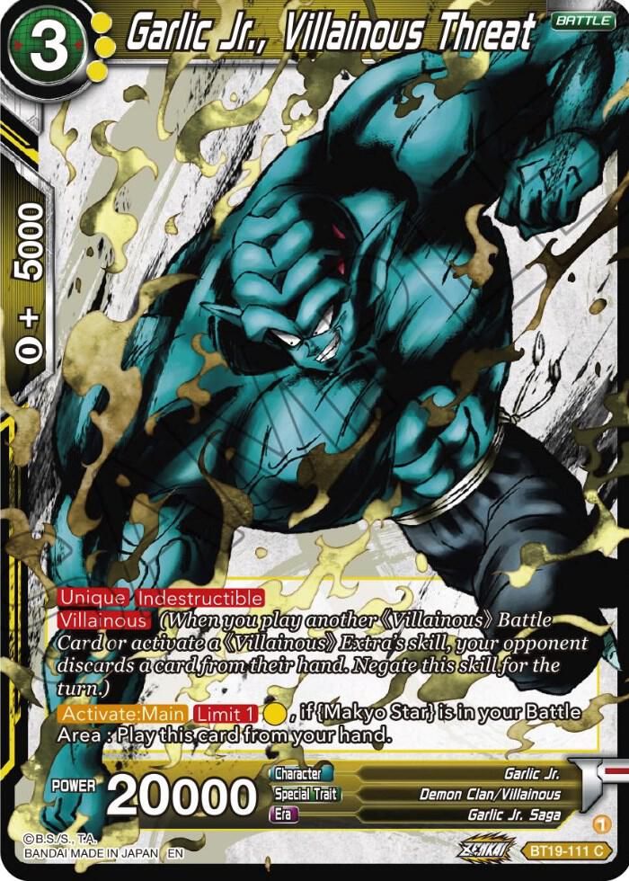Garlic Jr., Villainous Threat - Fighter&#39;s Ambition (DBS-B19) Fighter&#39;s Ambition