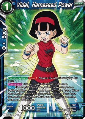 Videl, Harnessed Power - Realm of the Gods (DBS-B16) Realm of the Gods