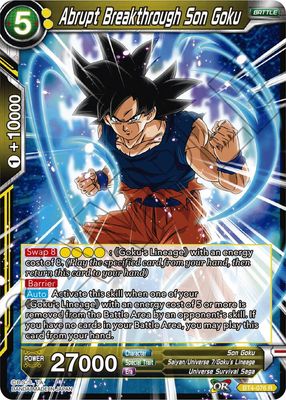 Abrupt Breakthrough Son Goku - Colossal Warfare (DBS-B04) Colossal Warfare