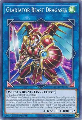 Gladiator Beast Dragases - MP19-EN150 - Common 1st Edition Yu-Gi-Oh! 2019 Mega-Tins: Gold Sarcophagus Tin Mega Pack Singles (espanol)