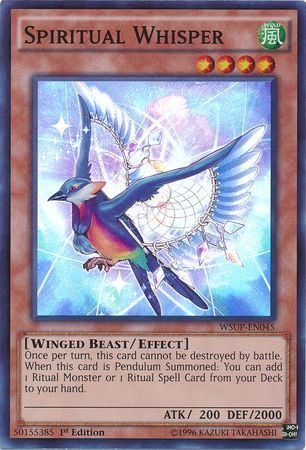 Spiritual Whisper - WSUP-EN045 - Super Rare 1st Edition YuGiOh World Superstars 1st Edition Singles