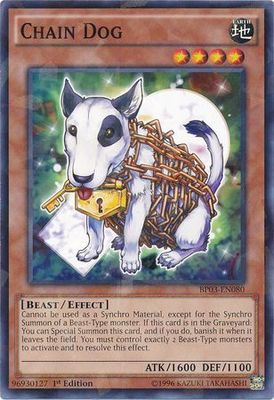 Chain Dog - BP03-EN080 - Shatterfoil Rare 1st Edition Battle Pack 3: Monster League Shatterfoil Rare 1st Edition Singles