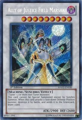 Ally of Justice Field Marshal - HA02-EN030 - Secret Rare 1st Edition Hidden Arsenal 2 [HA02] 1st Edition Singles