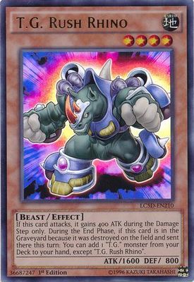 T.G. Rush Rhino - LC5D-EN210 - Ultra Rare 1st Edition Legendary Collection 5D&#39;s LC5D Singles