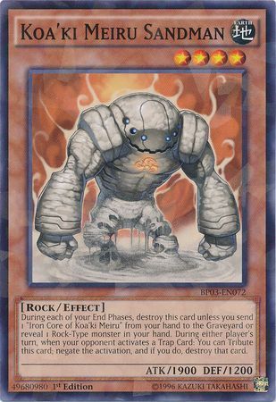 Koa&#39;ki Meiru Sandman - BP03-EN072 - Shatterfoil Rare 1st Edition Battle Pack 3: Monster League Shatterfoil Rare 1st Edition Singles