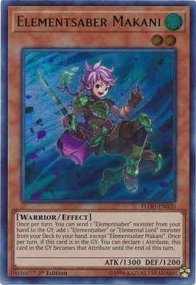 Elementsaber Makani - FLOD-EN020 - Ultra Rare 1st Edition Flames of Destruction 1st Edition Singles