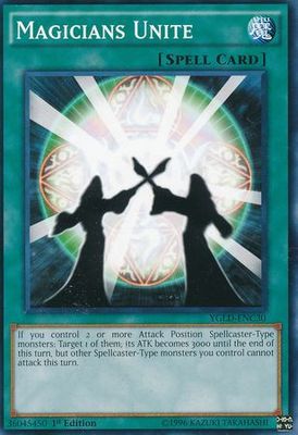 Magicians Unite - YGLD-ENC30 - Common 1st Edition Yugi&#39;s Gadget Deck 1st Edition (YGLD-ENC)
