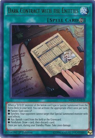 Dark Contract with the Entities - MP17-EN239 - Ultra Rare 1st Edition 2017 Mega-Tins 1st Edition Singles
