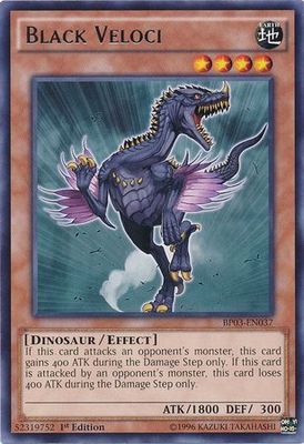 Black Veloci - BP03-EN037 - Rare 1st Edition Battle Pack 3: Monster League 1st Edition Singles