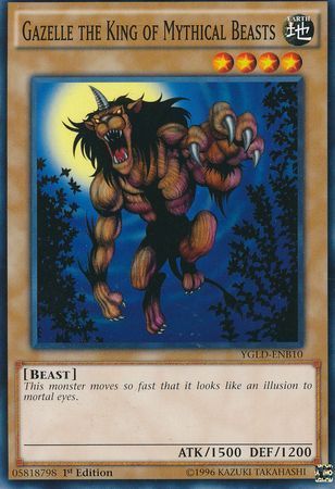 Gazelle the King of Mythical Beasts - YGLD-ENB10 - Common 1st Edition Yugi&#39;s Battle City Deck 1st Edition (YGLD-ENB)