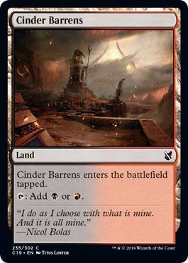Cinder Barrens 235/302 Commander 2019 Singles
