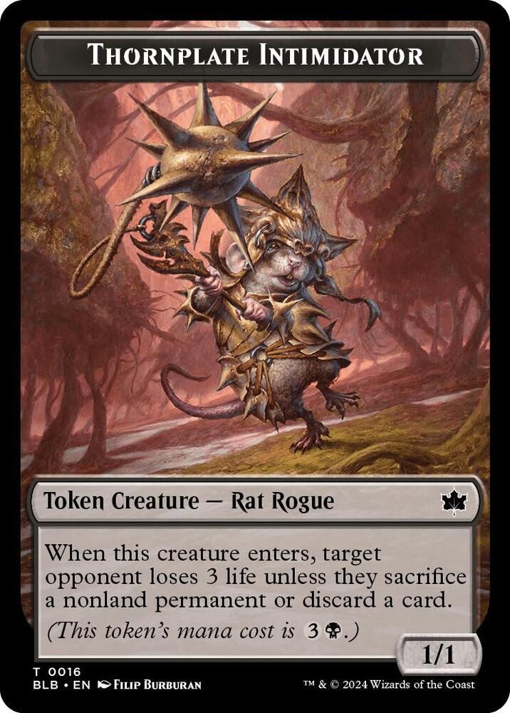 Thornplate Intimidator Token - Bloomburrow (BLB) Bloomburrow