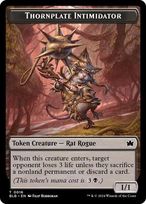 Thornplate Intimidator Token - Bloomburrow (BLB) Bloomburrow