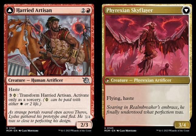 Harried Artisan // Phyrexian Skyflayer 0143 March of the Machine Singles