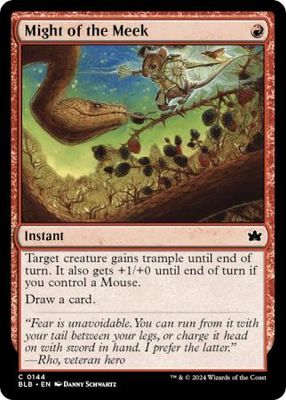 Might of the Meek 144 Bloomburrow Singles