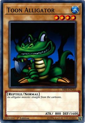 Toon Alligator - SS01-ENC02 - Common 1st Edition Speed Duel Starter Decks: Destiny Masters Singles