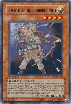 Disciple of the Forbidden Spell - SOI-EN016 - Common 1st Edition Shadow of Infinity [SOI] 1st Edition Singles