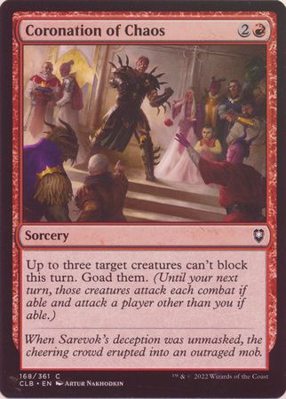Coronation of Chaos 168/361 - Foil Commander Legends: Battle for Baldur&#39;s Gate Foil Singles