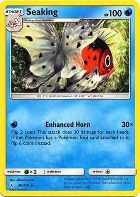 Seaking - 49/214 - Rare Sun &amp; Moon: Unbroken Bonds Singles