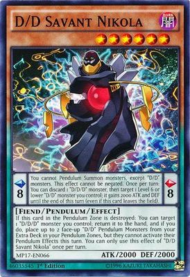 D/D Savant Nikola - MP17-EN066 - Common 1st Edition 2017 Mega-Tins 1st Edition Singles