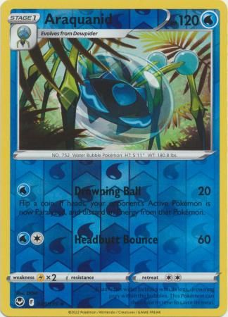 Araquanid - 048/195 - Uncommon Reverse Holo Sword &amp; Shield: Silver Tempest Reverse Holo Singles