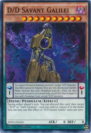 D/D Savant Galilei - SDPD-EN010 - Common 1st Edition Structure Deck: Pendulum Domination Singles (espanol)