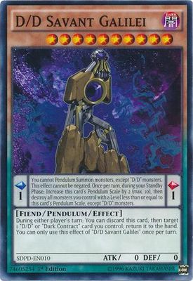 D/D Savant Galilei - SDPD-EN010 - Common 1st Edition Structure Deck: Pendulum Domination Singles (espanol)