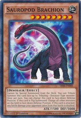 Sauropod Brachion - SR04-EN008 - Common 1st Edition Structure Deck: Dinosmasher&#39;s Fury 1st Edition Singles
