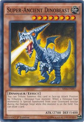 Super-Ancient Dinobeast - SR04-EN007 - Common 1st Edition Structure Deck: Dinosmasher&#39;s Fury 1st Edition Singles