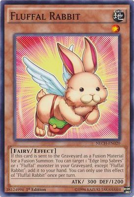 Fluffal Rabbit - NECH-EN020 - Common 1st Edition The New Challengers (NECH) 1st Edition Singles