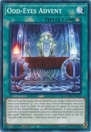 Odd-Eyes Advent - LEDD-ENC15 - Common 1st Edition Legendary Dragon Decks Singles