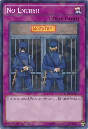 No Entry!! - BP03-EN204 - Shatterfoil Rare 1st Edition Battle Pack 3: Monster League Shatterfoil Rare 1st Edition Singles