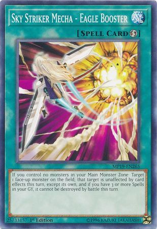 Sky Striker Mecha - Eagle Booster - MP19-EN265 - Common 1st Edition Yu-Gi-Oh! 2019 Mega-Tins: Gold Sarcophagus Tin Mega Pack Singles (espanol)