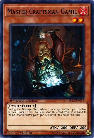 Master Craftsman Gamil - SBSC-EN037 - Common 1st Edition Speed Duel: Scars of Battle Singles