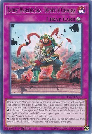 Ancient Warriors Saga - Defense of Changban - IGAS-EN070 - Rare 1st Edition Ignition Assault 1st Edition Singles